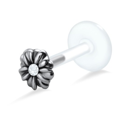 Gemstone Flower labrets Push-in LA-1036